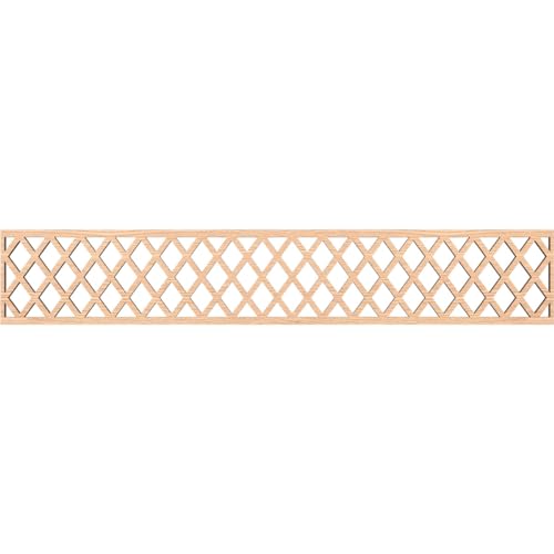 46 5/8"W x 8"H x 3/8"T Manchester Fretwork Moulding, Red Oak