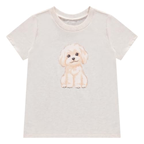 Image of BTween Girls 4 Piece Tops Fashionable Short Sleeve T-Shirt Casual Daily Shirt for Kids Assorted Colors
