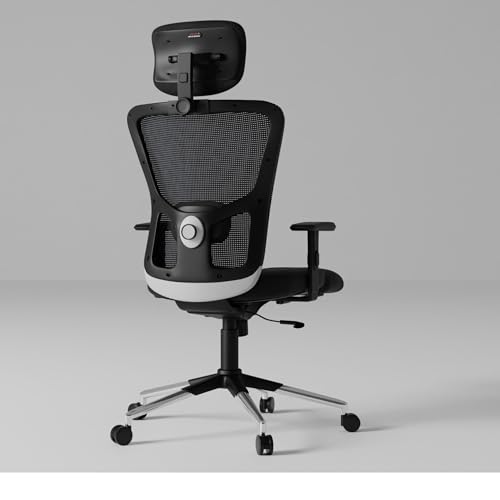 Image of Kepler Brooks Zeus Office Chair for Work | 3-Year Warranty | Ergonomic Office Chair, Study Chair for Home, 2D Adjustable Headrest, Lumbar & Arms, Multi Synchro Lock, Heavy Duty Metal Base (Black)