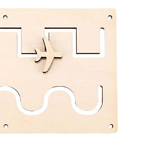 Fenteer Kids Busy Board DIY Accessories Educational Sensory Toy Early Teaching Learning Activity Center Board for Plane Travel Toys Toddler Kids Rail Tracking - Image 2
