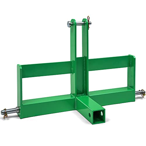 Image of YITAMOTOR 3 Point Quick Hitch with 2 inch Receiver for Category 1, 3 Pt Tractor Trailer Hitch Drawbar Adapter Attachments with Suitcase Weight Brackets