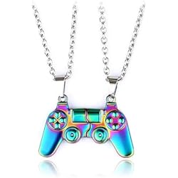 Cadenas De Mejores Amigos Hombre Y Mujer KGDUYC 2 Piezas Collares de la Amistad-Cadena Plata mujer, Collares de Mejores Amigas para 2 Niña, collar de niñas para niñas, regalos de cumpleaños, cadena colgante, regalos