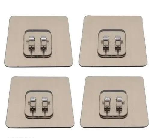 Wall Hooks| Design - 87 4 Pcs Self Adhesive Wall Hook Seamless Stickers Wall-Mounted Super Str for Home and Kitchen-picture-18
