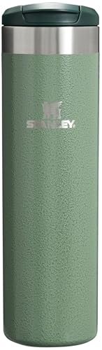 Stanley AeroLight Transit Bottle 20 oz | Locking Drink Through Lid | Leak Resistant Water Bottle or Coffee Travel Mug | Lightweight Insulated Stainless Steel | BPA-Free | Hammertone Green