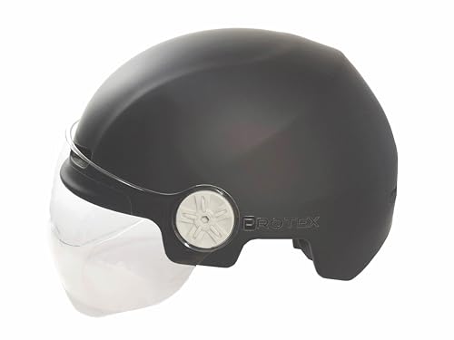 トップ(Top) カジュアルSGヘルメット 自転車ヘルメット 54cm~60cm ブラック シールド 調整可能 男女兼用 フルフェイス SGマーク付き 衝撃吸収性試験クリア 軽量