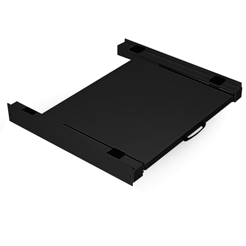 Vonia Verbindungsrahmen Waschmaschine Trockner Universal – Stapelkit mit Ausziehbarem Plateau – Anti-Vibrations-Dämpfer – Für Waschmaschine Trockner