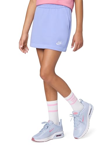 Nike Kids (Girls) Sportswear Club French Terry Skirt Light Thistle/Light Thistle/White Small