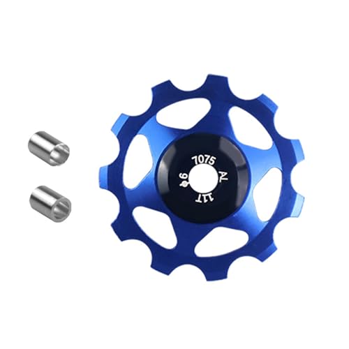 Zkydhbd Desviadores traseros para bicicleta, rueda de aluminio, aleaciones, desviadores traseros para bicicleta de carretera, rodillo guía de rodillos de acero 11T