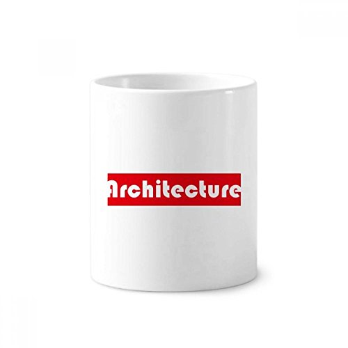 Gobelet architecture rouge porte-céramique brosse à dents tasse blanche 350ml cadeau