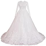 Es ist lang, bodenlang, 50cm Zug Hochzeitskleid;