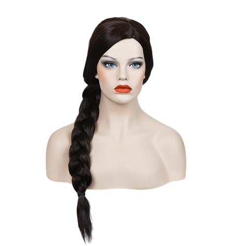 Image of Cying Lin 28 inch Long Braid Wigs Costume Black Wigs for Women Cosplay Party Halloween Wig Include Wig Cap (Adult)