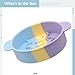 wkao Silicone Slow Feeder Bowl for Small Dogs and Cats, 6.88 X 5.19 in / 17.5 X 13.2 Cm, Colorful, Choking Prevention, Easy Clean