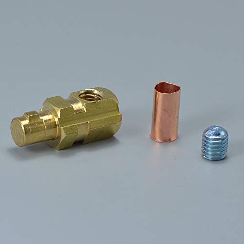 Image of RIVERWELD TIG Welding Cable Panel Connector Plug DKJ10-25 200Amp with Red and Black Color Dinse-Style Quick Fitting 2pcs | with Red and Black Color Dinse-Style Quick Fitting
