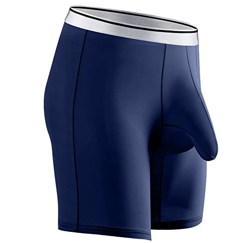 Men’s Sexy Long Leg Silky Smooth Quick Dry Pouch Boxer Briefs Underwear3