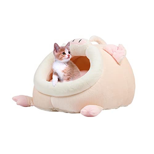 Bexdug Lit de Cochon d'Inde | Nid de Grotte Chaud pour lit Douillet pour Animaux de Compagnie | Nid Chaud pour Animaux de Compagnie en Forme de Cochon Mignon, Petit lit pour Animaux de Compagnie Cover