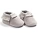 Meckior Infant Baby Girls Boys Premium Soft Sole Tassel Bowknot Moccasins Toddler Prewalker Princess Anti-Slip Crib Baptism Loafers Shoes