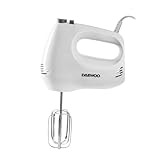 Daewoo Essentials Handmixer, 150W, 2 Schneebesenaufsätze, 5 Geschwindigkeitsstufen, Heimbesen für das Backen zu Hause