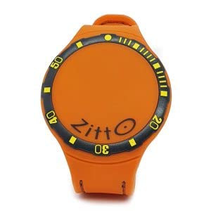  Zitto Watch Active Orologio in silicone quadrante led - Waterproof (Reef Orange, Grande(44 mm diam. cassa))