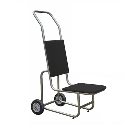Carrito apilable para mover sillas cómodamente con 8 ruedas de goma 2