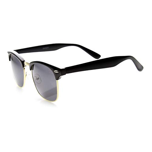 Image of zeroUV Half Frame Semi-Rimless Horn Rimmed Sunglasses