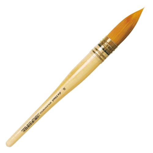 Image of da Vinci Watercolor Series 488 CosmoTop Spin Paint Brush, Round Synthetic with Lacquered Natural Handle, Size 10 (488-10)