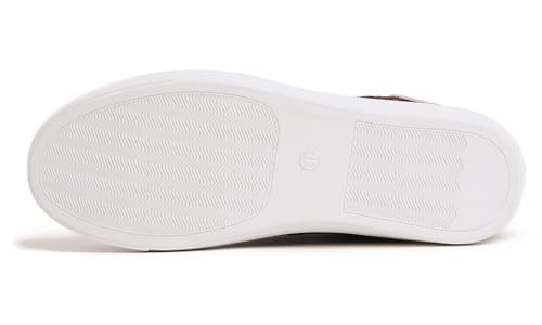 Baskets à lacets en cuir PU femme Feversole sneaker basse étoile blanche - 7