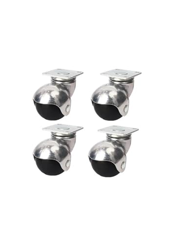 Roulettes de canapé carrées 1.5 pouces pour meubles | Lot de 4 roues lisses
