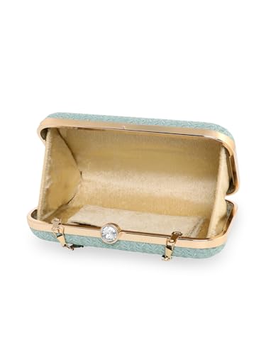 Image of ESBEDA Glitter Shine Oval shape Clutch Solid Pattern For Women | Gift For Women