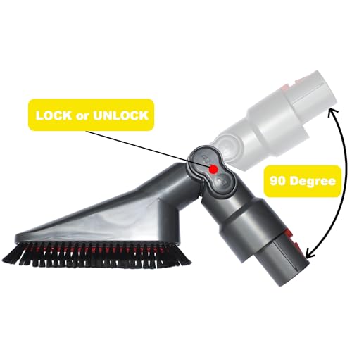 Image of Replacement Vacuum Attachments for Dyson V7 V8 V10 V11 V15 Perfect for Dryer Vent, Car Detailing and Corners Cleaning - Household Cleaning Kit