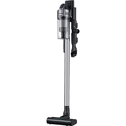 Samsung Jet 75 Stick Cordless Lightweight Vacuum Cleaner with Removable Long Lasting Battery and 200 Air Watt Suction Power, Complete with 180 Deg Swivel Brush, Titan Silver