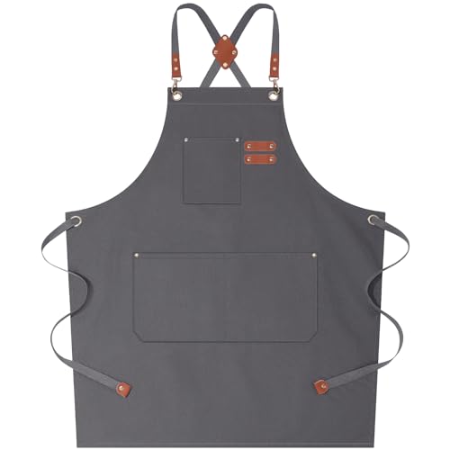 Afun Chef Aprons For Women Men With Large Pockets cover