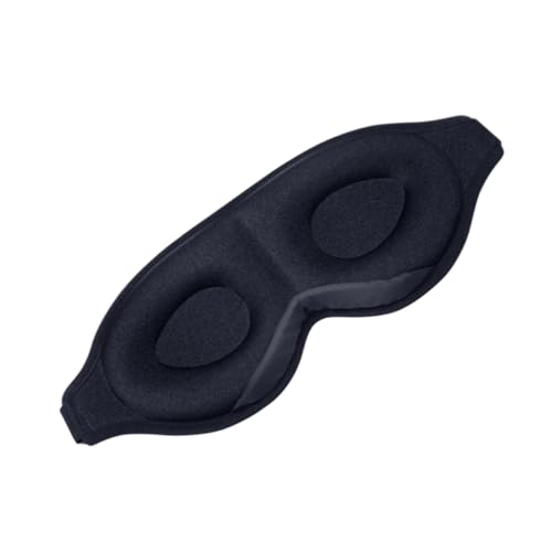 ELAYARD 3Dメモリーマスク 目隠し トラベルスリープマスクカバー 睡眠パッチ 睡眠日よけパッチ スト 付きアイマスク スリープアイマスク スリープアイカバー 低反発素材 Black