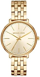 Michael Kors Damenuhr Pyper, 38 mm Gehäusegröße, Dreizeigerwerk, Edelstahlarmband