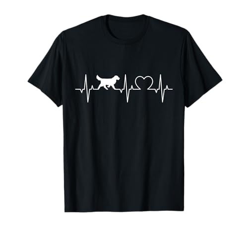 Golden Retriever Herzschlag Goldie EKG Hunde Puls Herz T-Shirt