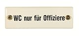  BBV Emaille Schild WC nur für Offiziere 12,5 x 4 cm Kloschild Toilettenschild WC