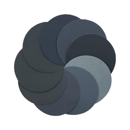 24 Piezas Discos Lijadores 125mm, Discos Lijadora Orbital, Papel de Lija de Carburo de Silicio Seco Húmedo Incluye 400/600/800/1000/1500/2000/3000/5000 Grano para Pulir Madera, Metal, Coche