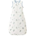 Nivolltha Super Soft Baby Sleeping Bag 1.5 TOG, 100% Cotton Warm All Season Sleeping Bag 3-6 Months for Infant Toddler, Newborn Essentials, Bluebell