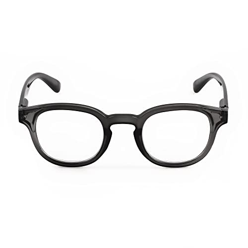 Contacta, Hipstyle Bebop Lunettes de lecture pour homme et femme, lunettes classiques et colorées, monture avec tiges Flex, couleur gris, dioptries +2,00,...