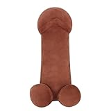 GKLWEJ Penis Kuscheltier, Penis Kissen 30 cm, Plüsch Penis, Penis Plüschtier, Peniskissen, Lustiger Scherzartikel, 3D Kreativer Plüsch Spielt Dekokissen, Braun