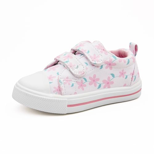 BlueKnot Toddler Canvas Shoes Boys and Girls Sneakers Hook and Loop Straps