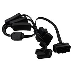 CENPEK OBDII da 1 a 3 cavo di prolunga diagnostico con cavo sdoppiatore a Y da 16 pin a profilo ultra basso maschio a femmina con interruttore di alimentazione individuale 60 cm