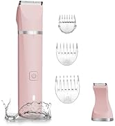 Bikini Trimmer for Women-2 in 1 IPX7 Waterproof Wet & Dry Use Body Hair Trimmer and Pubic Hair Tr...