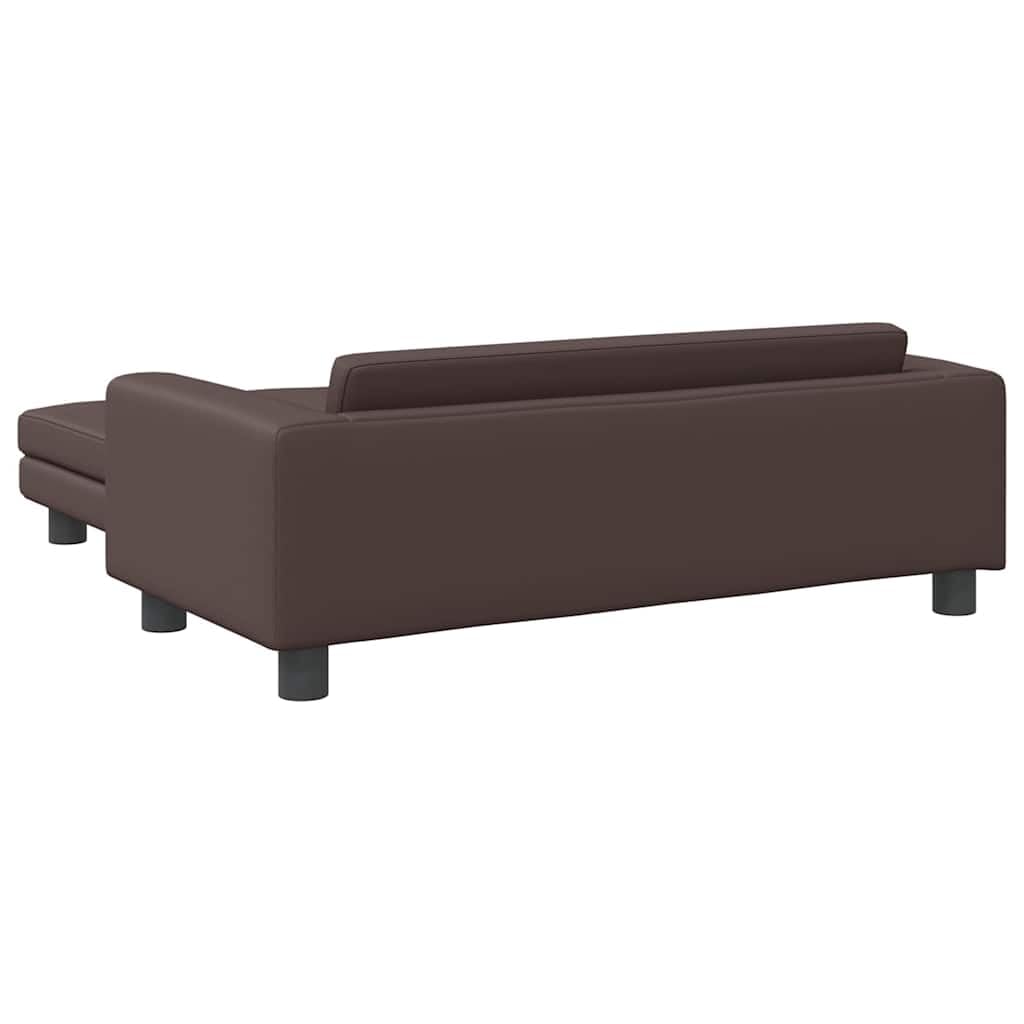 Hundebett mit Verlängerung Braun 100x50x30 cm Kunstleder Hundebetten Waschbar Outdoor Hundebett, Hundekissen, für mittelgroße Hunde