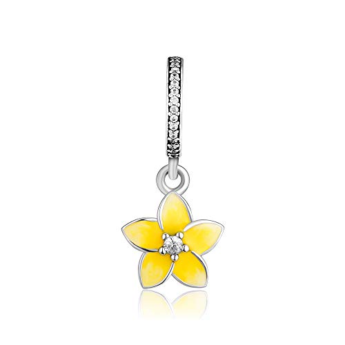 CKK DIY â¤925 Sterling Silverâ¤ New Style Flower Bead Charms Fit Pandora Bracelets & Necklace Jewelry for Women Girls