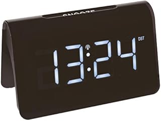 TFA Dostmann Icon Digitaler Funk-Wecker, 60.2543.02, Funkuhr, Kunststoff, schwarz, L 132 x B 64 x H 80 mm