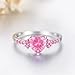 925Colored diamond ring heart-shaped Love ring Square ring fashion Ladies ring Cubic Zircon oxide ring Wedding ringEngagement ring for womenNatural rubysapphireEmerald ringCZ EternalEngagement ring Adidas Blue Sneakers (Pink diamond, US Code 6)