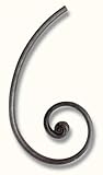 Avec une section en 20x8mm DECO FER FORGE Demi-volute 220X110
