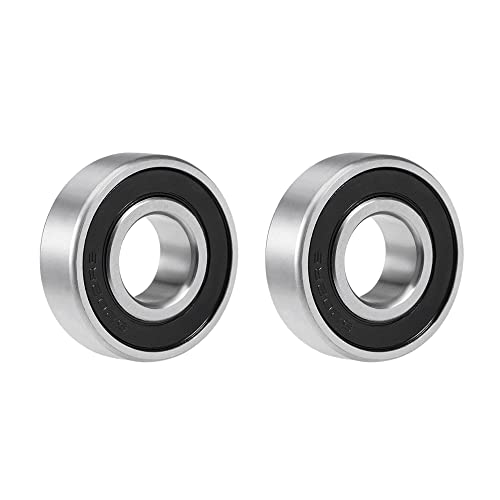 Image of sourcing map 2 Pcs 6202-2RS Deep Groove Ball Bearing 15x35x11mm Double Sealed