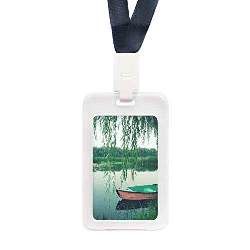 Étui de protection transparent et rigide pour cartes de crédit feuille de saule