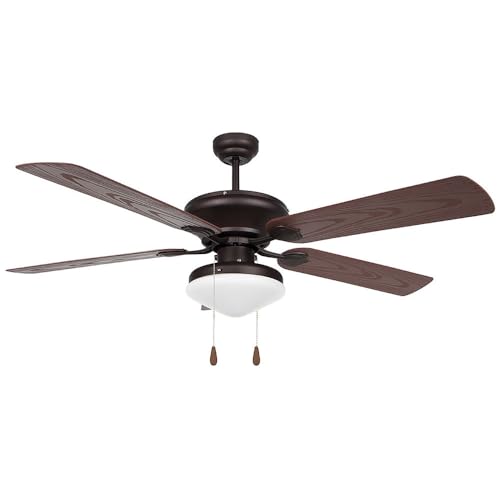 Orbegozo CP 73132   Ventilador de techo con luz para exterior, 5 palas, 132 cm de diámetro, potencia de 60 W y 3 velocidades, negro